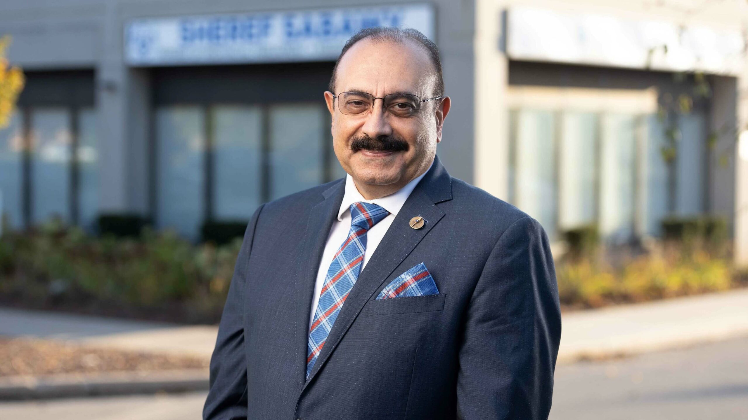 Sheref Sabawy stands in front of his Mississauga constituency office.